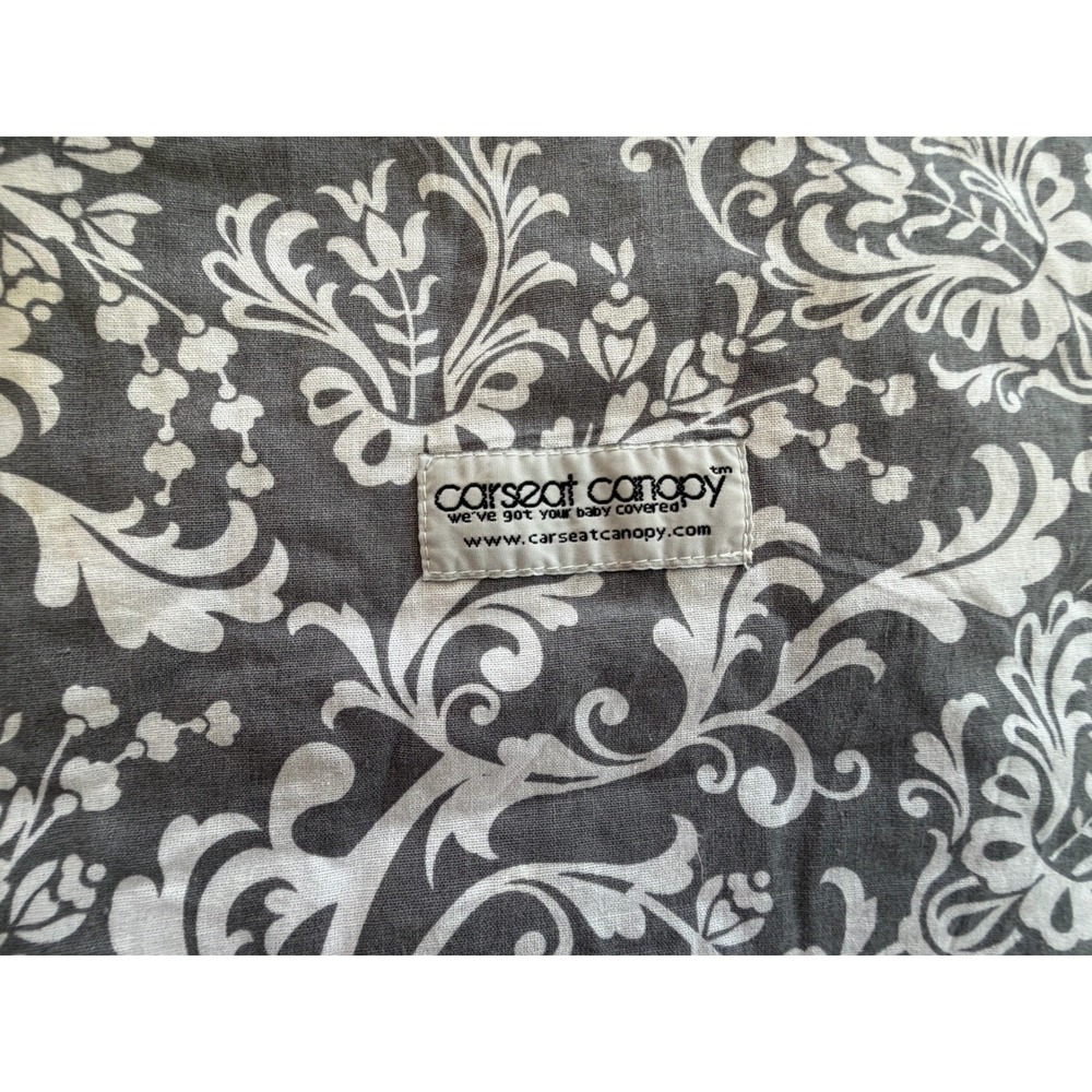 Carseat Canopy Carseat Cover for BABY Lavender Purple Grey Floral SUPER SOFT